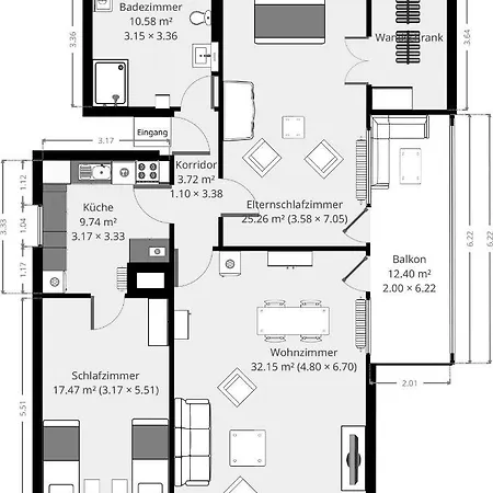 Semesterbostad Wunderschone Und Frisch Renovierte Ferienwohnung In Strandnahe Fur 4-6 Personen! Cuxhaven